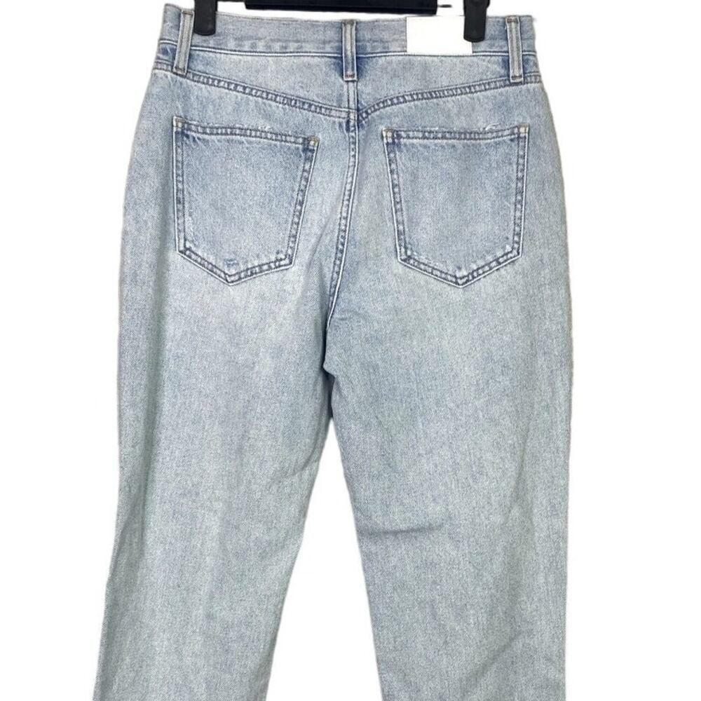 NWT Pistola Presley Relaxed Straight Leg Distressed High Rise Jean 26 Light Blue - Picture 7 of 15
